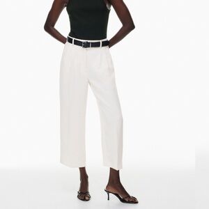 LIKE NEW Size 8 Cropped White Aritzia Effortless Pants Barely Worn
